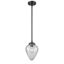 Geneseo Mini Pendant shown in the Oil Rubbed Bronze finish with a Clear Crackled shade