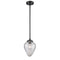 Geneseo Mini Pendant shown in the Oil Rubbed Bronze finish with a Clear Crackled shade