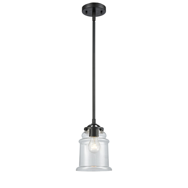 Canton Mini Pendant shown in the Oil Rubbed Bronze finish with a Clear shade