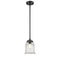 Canton Mini Pendant shown in the Oil Rubbed Bronze finish with a Seedy shade