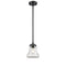 Bellmont Mini Pendant shown in the Oil Rubbed Bronze finish with a Clear shade