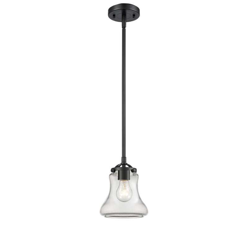 Bellmont Mini Pendant shown in the Oil Rubbed Bronze finish with a Clear shade