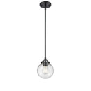 Beacon Mini Pendant shown in the Oil Rubbed Bronze finish with a Clear shade