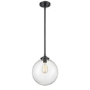 Beacon Mini Pendant shown in the Oil Rubbed Bronze finish with a Seedy shade