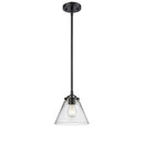 Cone Mini Pendant shown in the Oil Rubbed Bronze finish with a Clear shade