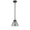 Cone Mini Pendant shown in the Oil Rubbed Bronze finish with a Plated Smoke shade