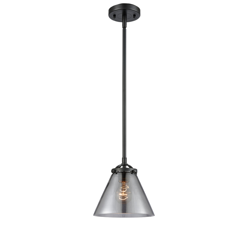 Cone Mini Pendant shown in the Oil Rubbed Bronze finish with a Plated Smoke shade