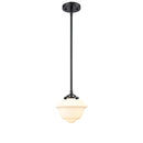 Oxford Mini Pendant shown in the Oil Rubbed Bronze finish with a Matte White shade