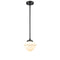 Oxford Mini Pendant shown in the Oil Rubbed Bronze finish with a Matte White shade