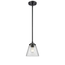 Cone Mini Pendant shown in the Oil Rubbed Bronze finish with a Clear shade