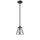 Cone Mini Pendant shown in the Oil Rubbed Bronze finish with a Plated Smoke shade