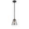 Cone Mini Pendant shown in the Oil Rubbed Bronze finish with a Plated Smoke shade