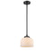 Bell Mini Pendant shown in the Oil Rubbed Bronze finish with a Matte White shade