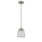 Chatham Mini Pendant shown in the Brushed Satin Nickel finish with a Clear shade