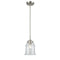 Canton Mini Pendant shown in the Brushed Satin Nickel finish with a Clear shade