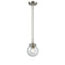 Beacon Mini Pendant shown in the Brushed Satin Nickel finish with a Clear shade