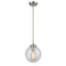 Beacon Mini Pendant shown in the Brushed Satin Nickel finish with a Clear shade