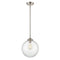 Beacon Mini Pendant shown in the Brushed Satin Nickel finish with a Seedy shade