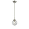 Beacon Mini Pendant shown in the Brushed Satin Nickel finish with a Seedy shade