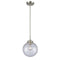 Beacon Mini Pendant shown in the Brushed Satin Nickel finish with a Seedy shade