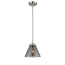 Cone Mini Pendant shown in the Brushed Satin Nickel finish with a Plated Smoke shade