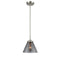 Cone Mini Pendant shown in the Brushed Satin Nickel finish with a Plated Smoke shade