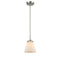 Cone Mini Pendant shown in the Brushed Satin Nickel finish with a Matte White shade