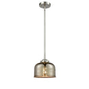 Bell Mini Pendant shown in the Brushed Satin Nickel finish with a Silver Plated Mercury shade