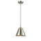 Appalachian Mini Pendant shown in the Brushed Satin Nickel finish with a Brushed Satin Nickel shade