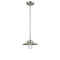 Railroad Mini Pendant shown in the Brushed Satin Nickel finish with a Brushed Satin Nickel shade