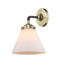 Cone Sconce shown in the Black Antique Brass finish with a Matte White shade