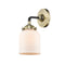 Bell Sconce shown in the Black Antique Brass finish with a Matte White shade