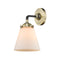 Cone Sconce shown in the Black Antique Brass finish with a Matte White shade