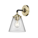 Cone Sconce shown in the Black Antique Brass finish with a Clear shade