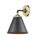 Appalachian Sconce shown in the Black Antique Brass finish with a Matte Black shade