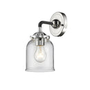 Bell Sconce shown in the Black Polished Nickel finish with a Clear shade