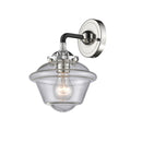 Oxford Sconce shown in the Black Polished Nickel finish with a Seedy shade