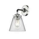 Cone Sconce shown in the Black Polished Nickel finish with a Clear shade