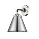 Appalachian Sconce shown in the Black Polished Nickel finish with a Polished Nickel shade