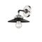 Railroad Sconce shown in the Black Polished Nickel finish with a Matte Black shade