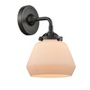 Fulton Sconce shown in the Oil Rubbed Bronze finish with a Matte White shade