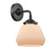 Fulton Sconce shown in the Oil Rubbed Bronze finish with a Matte White shade