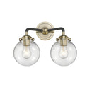 Beacon Bath Vanity Light shown in the Black Antique Brass finish with a Clear shade