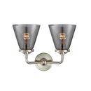 Innovations Lighting Small Cone 2 Light Bath Vanity Light Part Of The Nouveau Collection 284-2W-SN-G63-LED