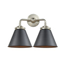 Appalachian Bath Vanity Light shown in the Brushed Satin Nickel finish with a Matte Black shade