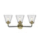 Innovations Lighting Small Cone 3 Light Bath Vanity Light Part Of The Nouveau Collection 284-3W-BAB-G62-LED