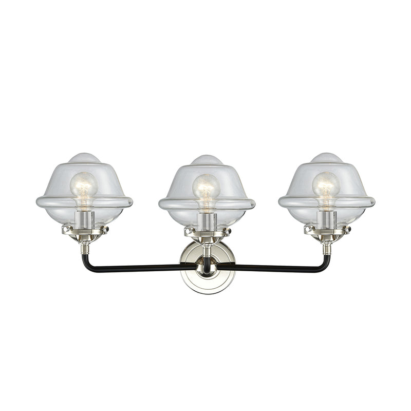 Innovations Lighting Small Oxford 3 Light Bath Vanity Light Part Of The Nouveau Collection 284-3W-BPN-G532-LED