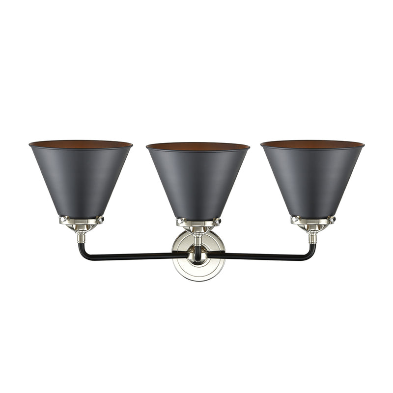 Innovations Lighting Appalachian 3 Light Bath Vanity Light Part Of The Nouveau Collection 284-3W-BPN-M13-BK-LED