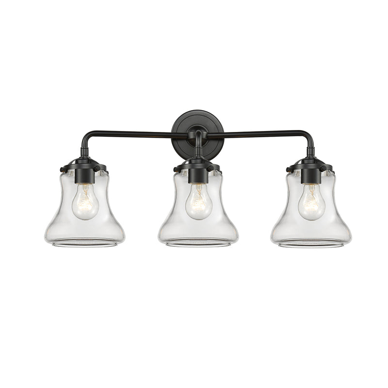 Bellmont Bath Vanity Light shown in the Oil Rubbed Bronze finish with a Clear shade