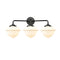 Oxford Bath Vanity Light shown in the Oil Rubbed Bronze finish with a Matte White shade